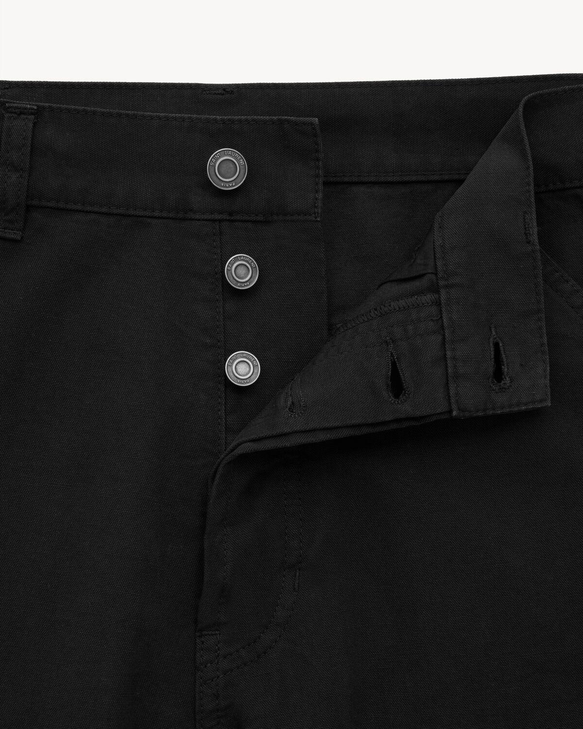 baggy bermuda shorts in cotton twill | Saint Laurent | YSL.com Product Image