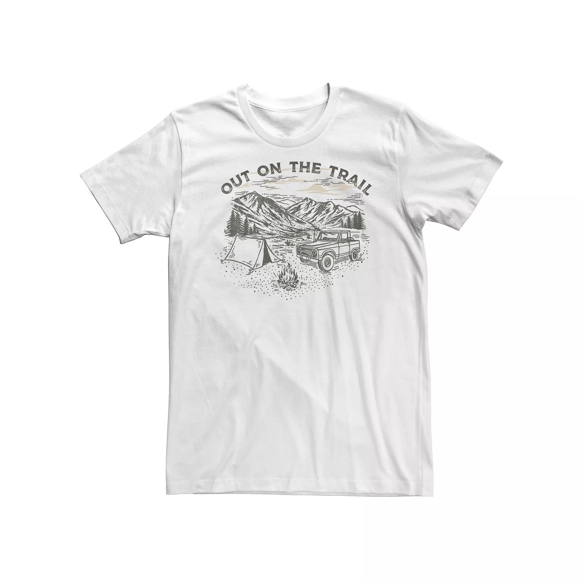 Big & Tall "Out On The Trail" Mountain Range Portrait Tee, Men's, Size: XXL Tall, White Product Image