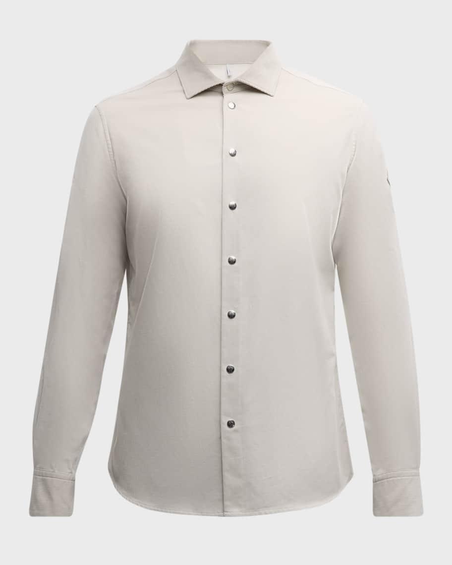 Moncler Cotton Regular Fit Button Down Shirt Product Image