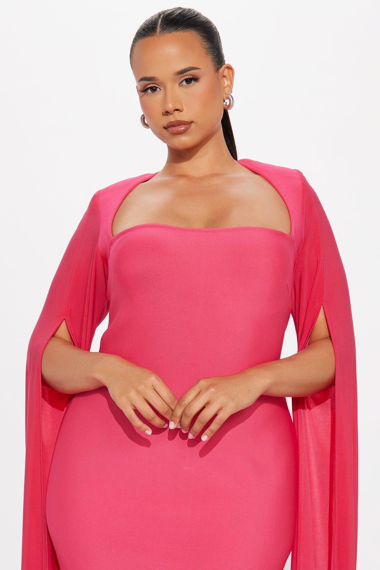 Mindset Is Everything Bandage Midi Dress - Hot Pink Product Image