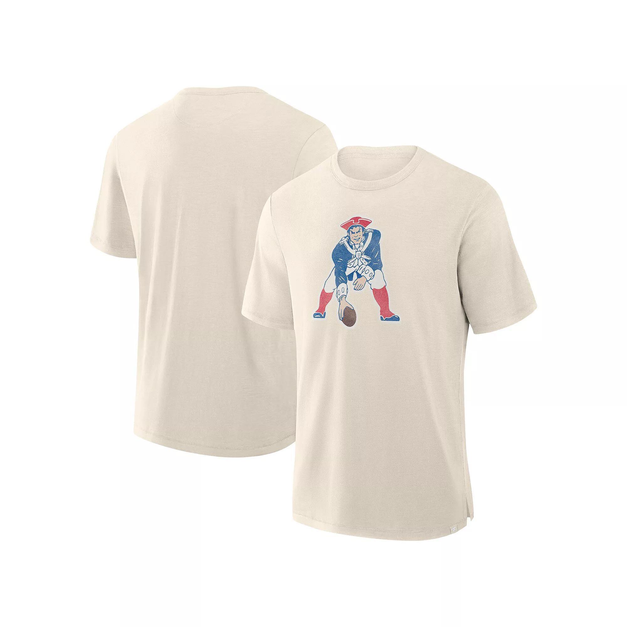 Men's Fanatics  Cream New England Patriots Slub T-Shirt, Size: Large, Beige Product Image