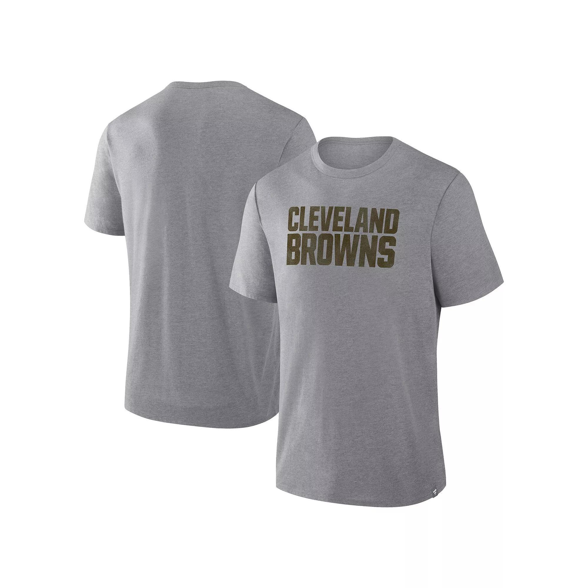Men's Fanatics  Heather Gray Cleveland Browns Tri-Blend T-Shirt, Size: 2XL, Grey Product Image