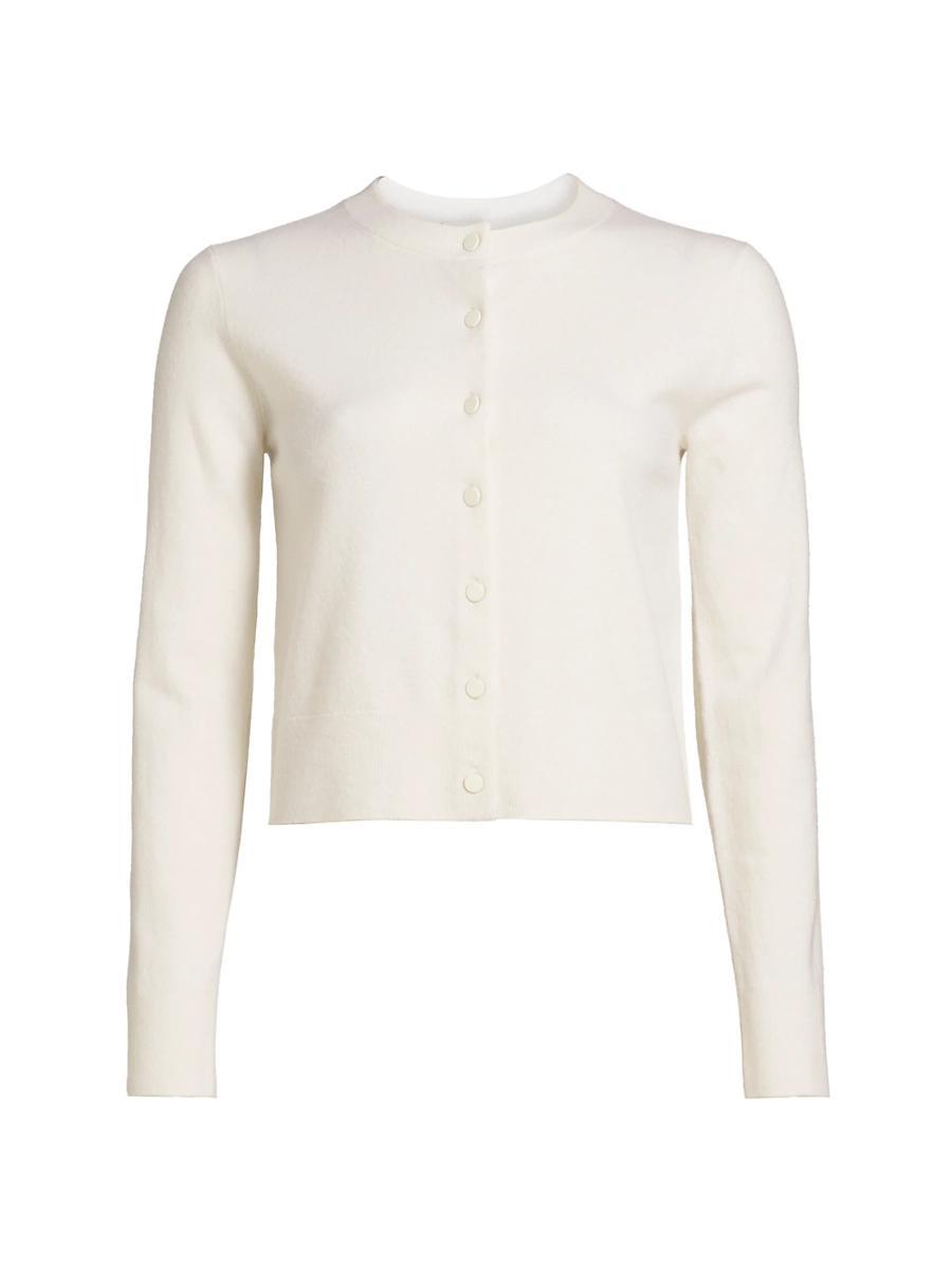Womens Half Moon Wool & Cashmere Blend Cardigan Product Image