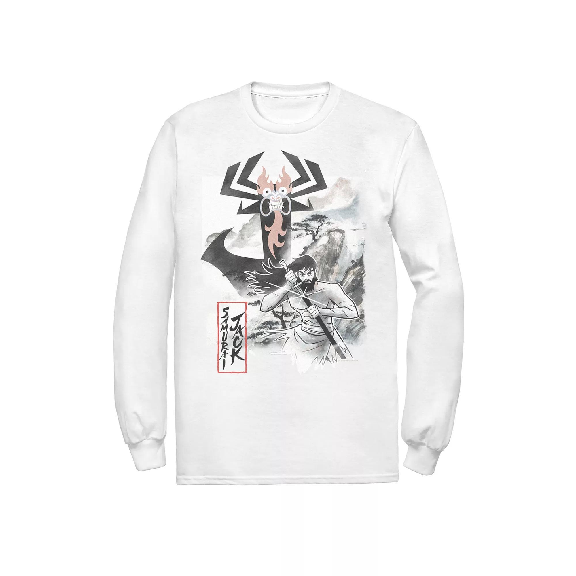 Men's Cartoon Network Samurai Jack Aku Water Color Paint Sketch Tee, Size: Large, Athletic Grey Product Image