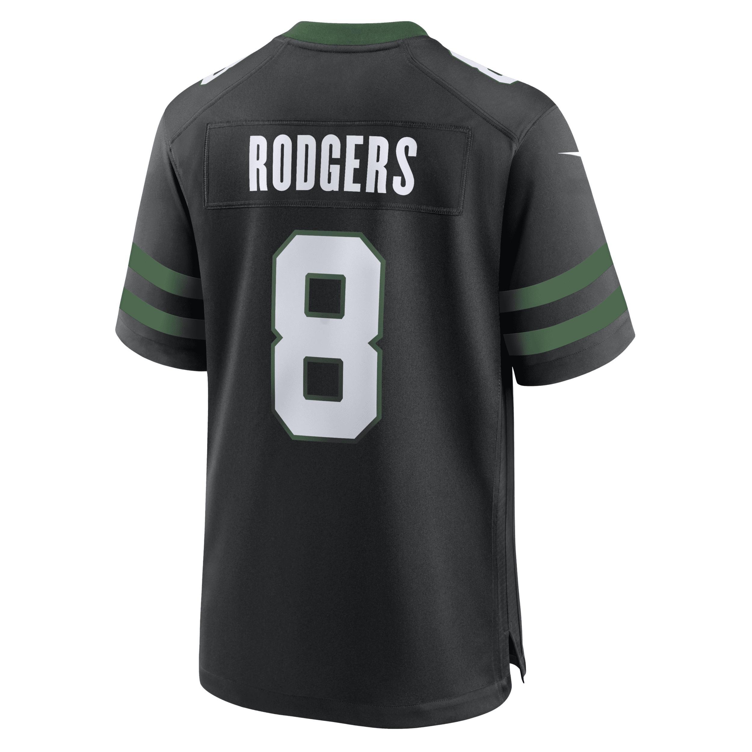 Men's Nike Aaron Rodgers Legacy Black New York Jets Alternate Game Jersey, Size: Small Product Image