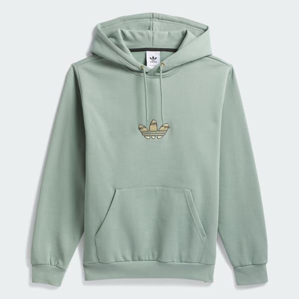 adidas Henry Jones Deckfoil Hoodie (Gender Neutral) Silver Green L Unisex Product Image