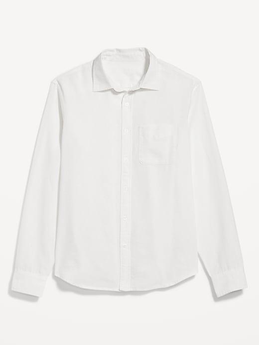 Classic Fit Everyday Linen-Blend Shirt Product Image