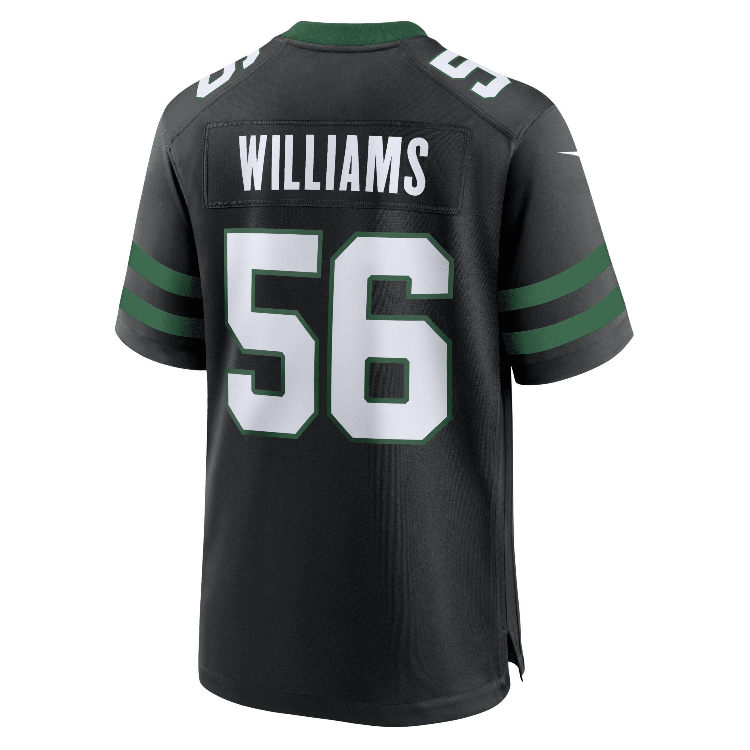 Men's Nike Quincy Williams Legacy Black New York Jets Alternate Game Jersey, Size: Large Product Image