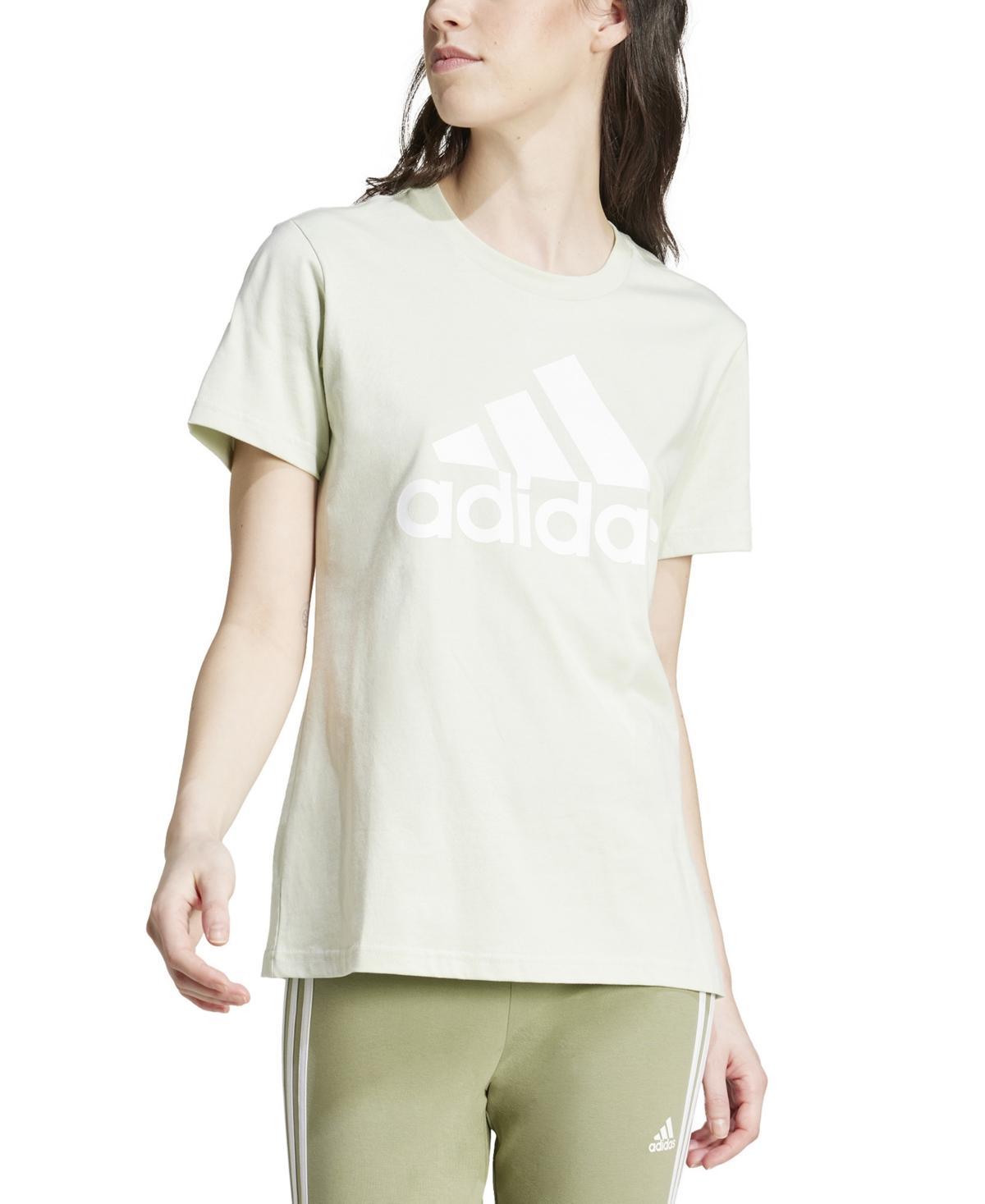 adidas Essentials Logo Tee White XS Womens Product Image