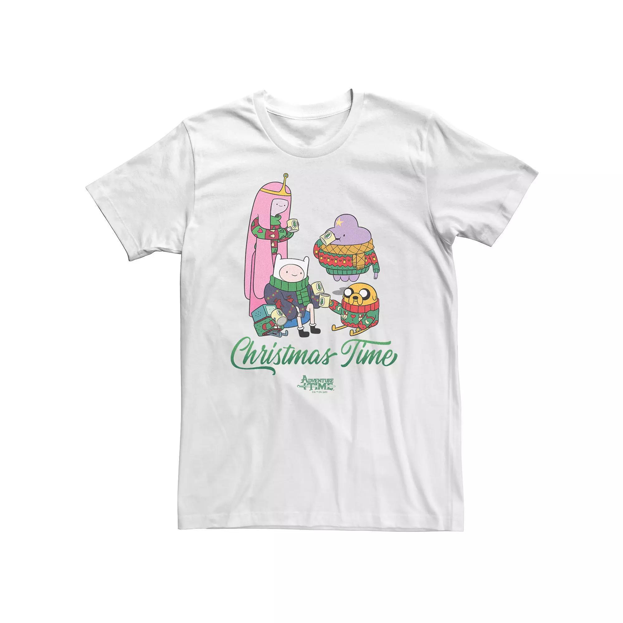 Big & Tall Adventure Time Holidays Christmas Time Season Friends Tee, Men's, Size: 4XL Tall, White Product Image