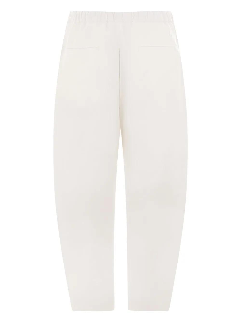 JIL SANDER Cotton Trousers In White Product Image