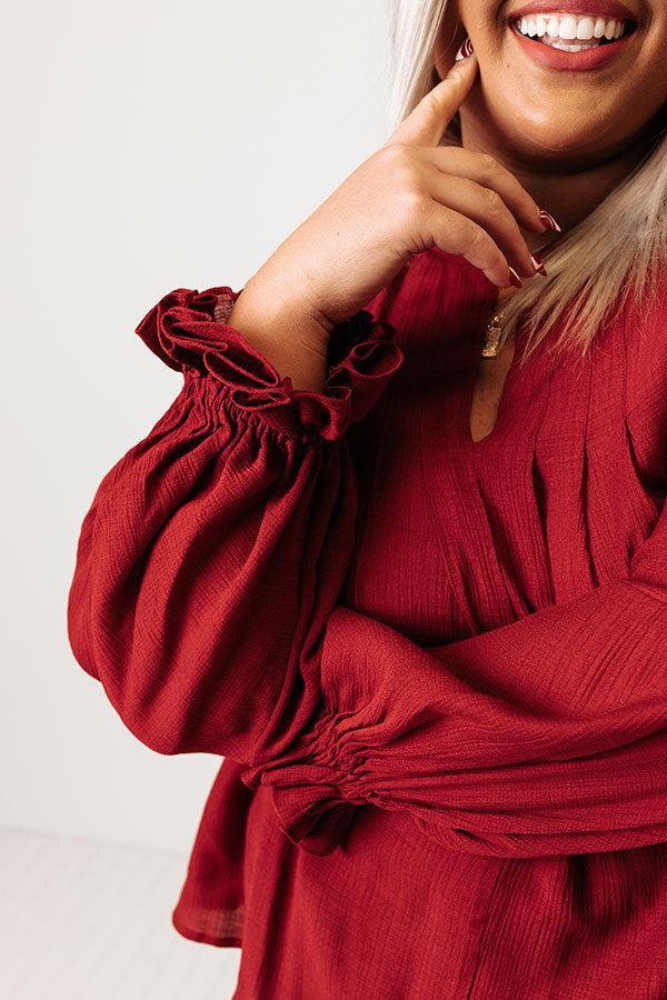Santa Cruz Chic Shift Top In Wine Curves Product Image