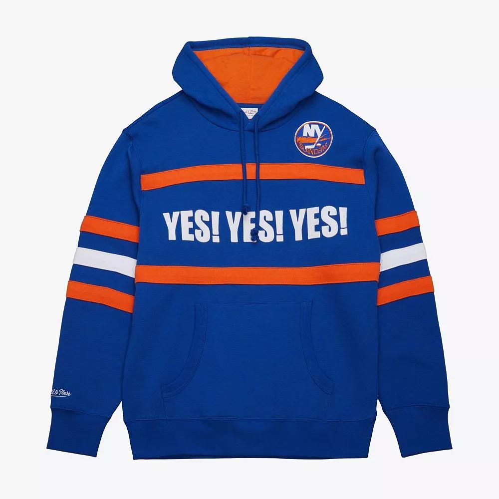 Men's Mitchell & Ness Royal New York Islanders Head Coach Slogan Pullover Hoodie, Size: Small, Isl Blue Product Image