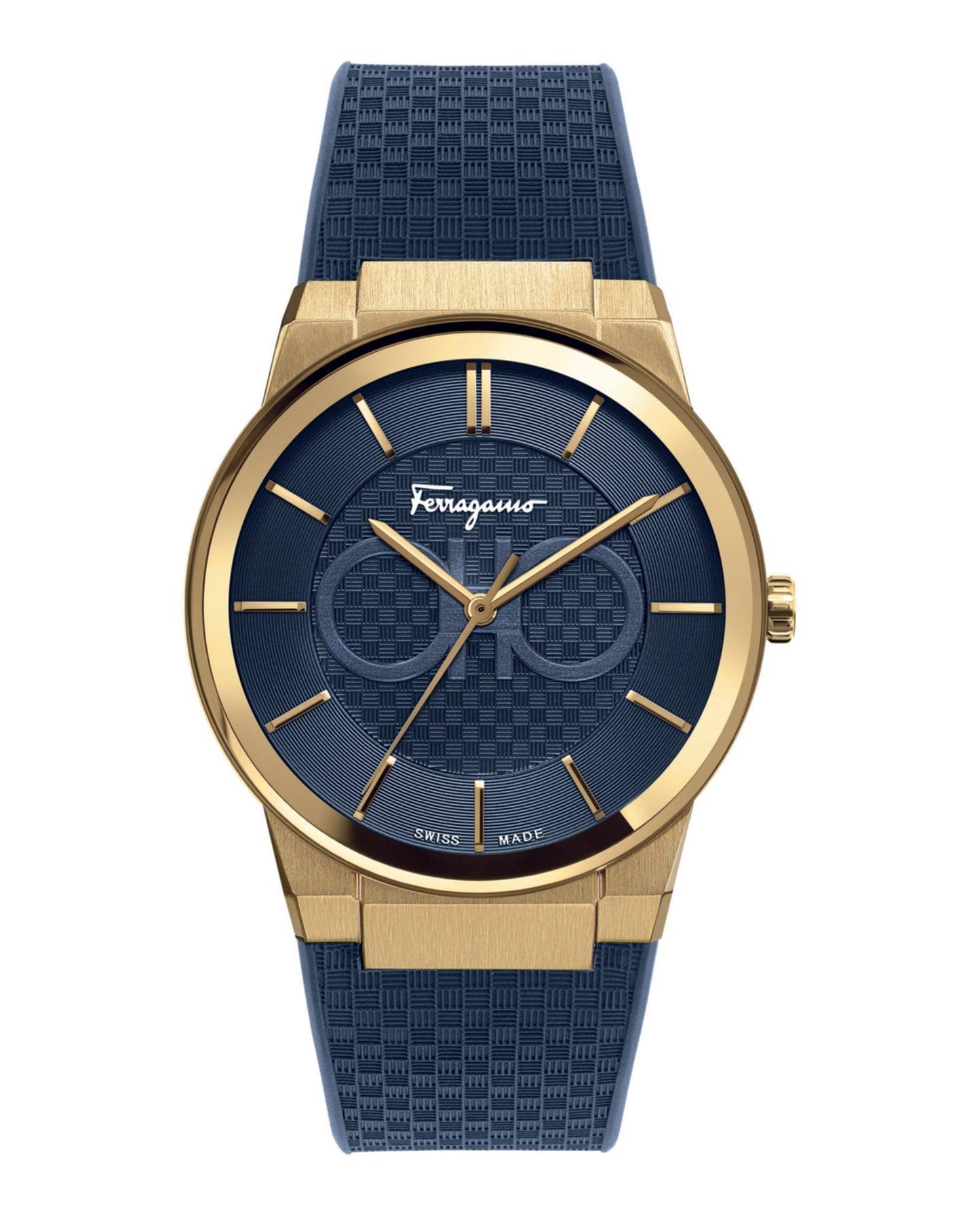 Ferragamo Sapphire Silicon Watch Male Product Image