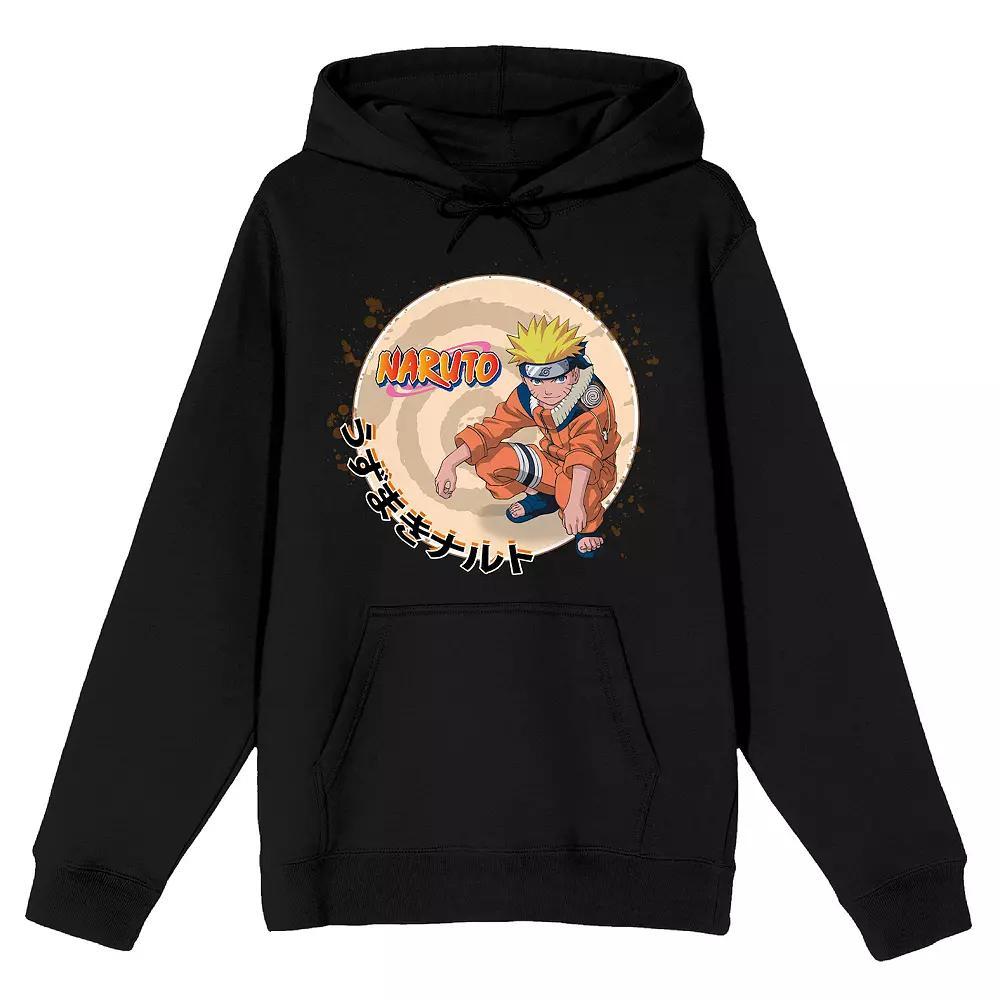 Men's Naruto Main Character Kanji Hoodie, Size: XXL, Black Product Image