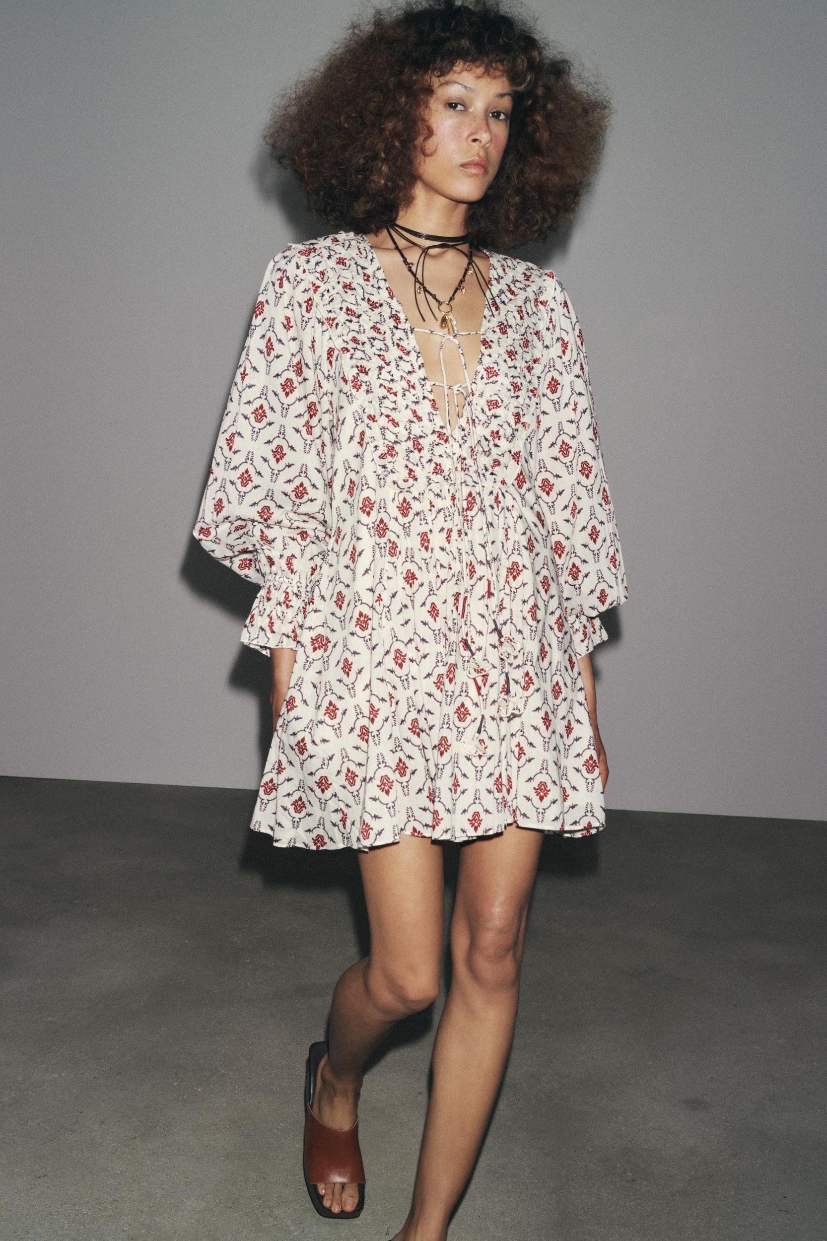 ZW COLLECTION PRINTED SHORT DRESS Product Image