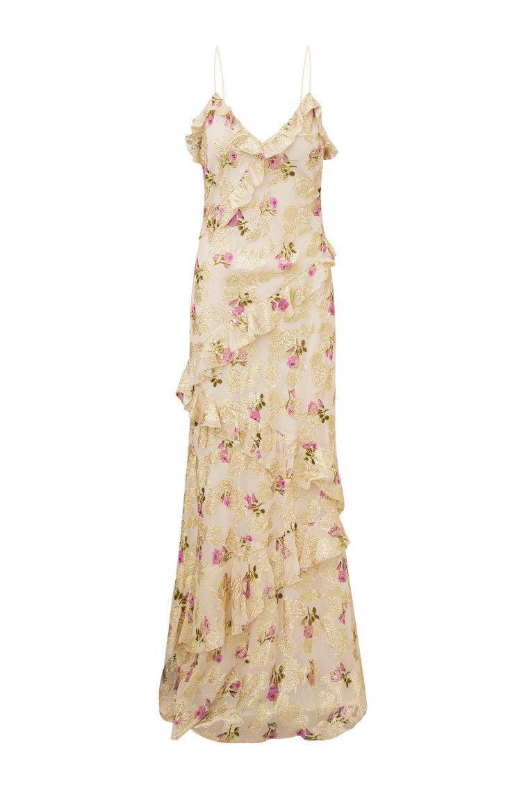 Rialto Floral Silk Maxi Dress Product Image