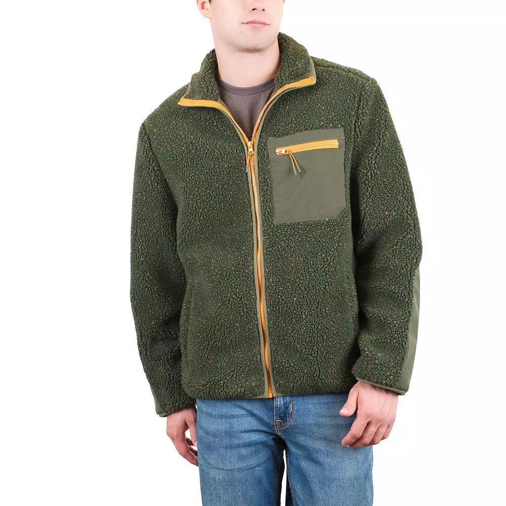 Men's Mountain and Isles Full Zip Sherpa Jacket, Size: Small, Green Speckle Product Image