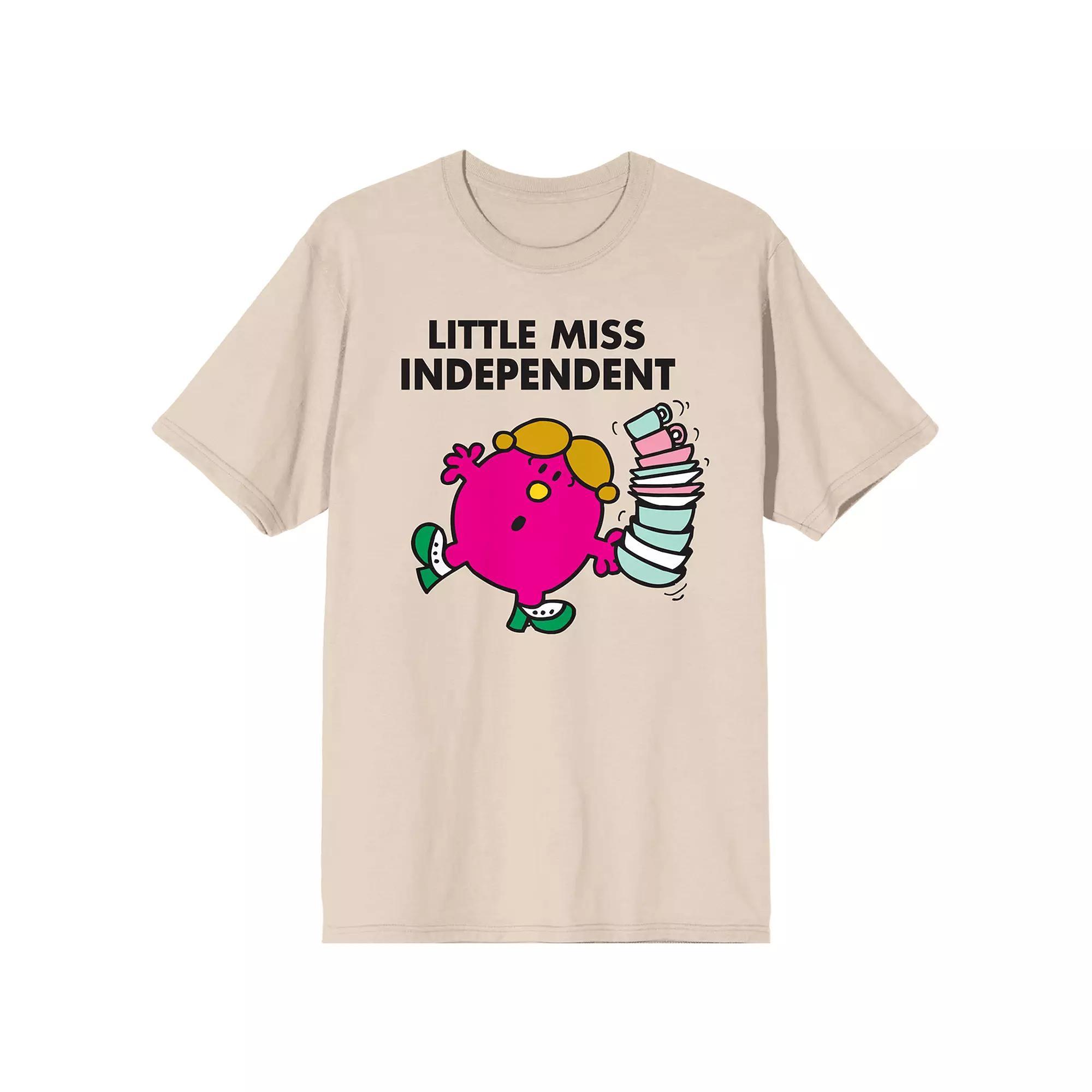 Juniors' Mr. Men And Little Miss Independent Graphic Tee, Girl's, Size: XL, Off White Product Image