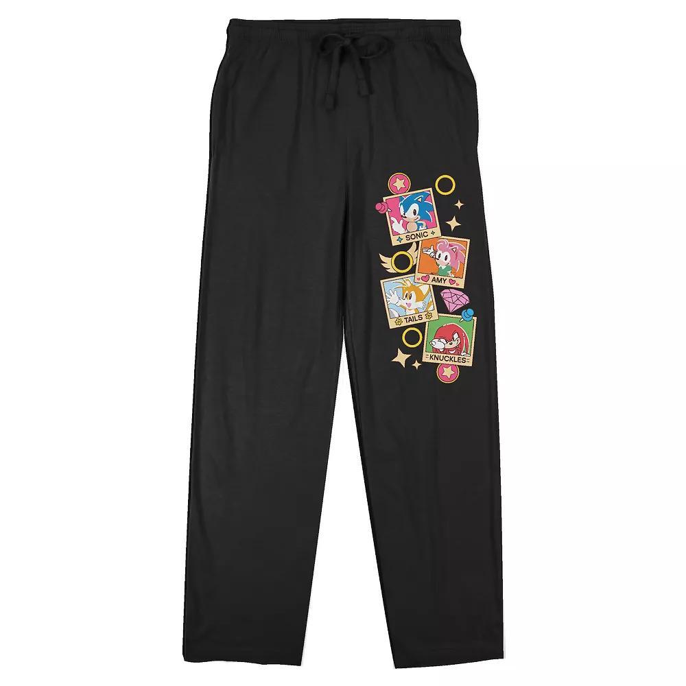 Men's Sonic the Hedgehog & Friends Pajama Pants, Size: Large, Black Product Image