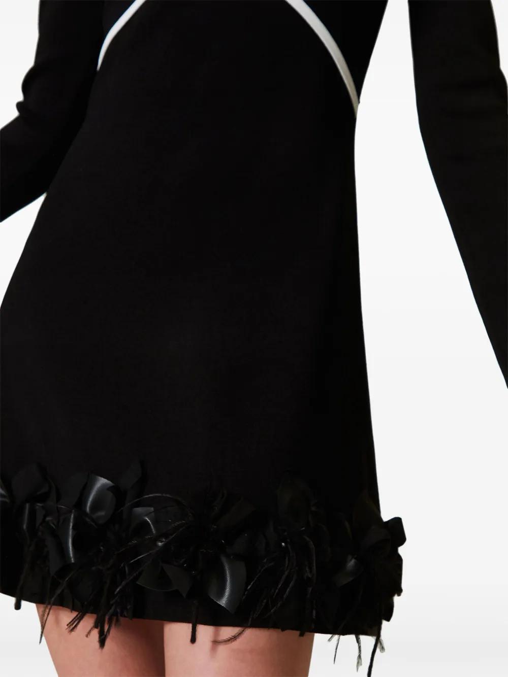 feather-detailing mini dress Product Image