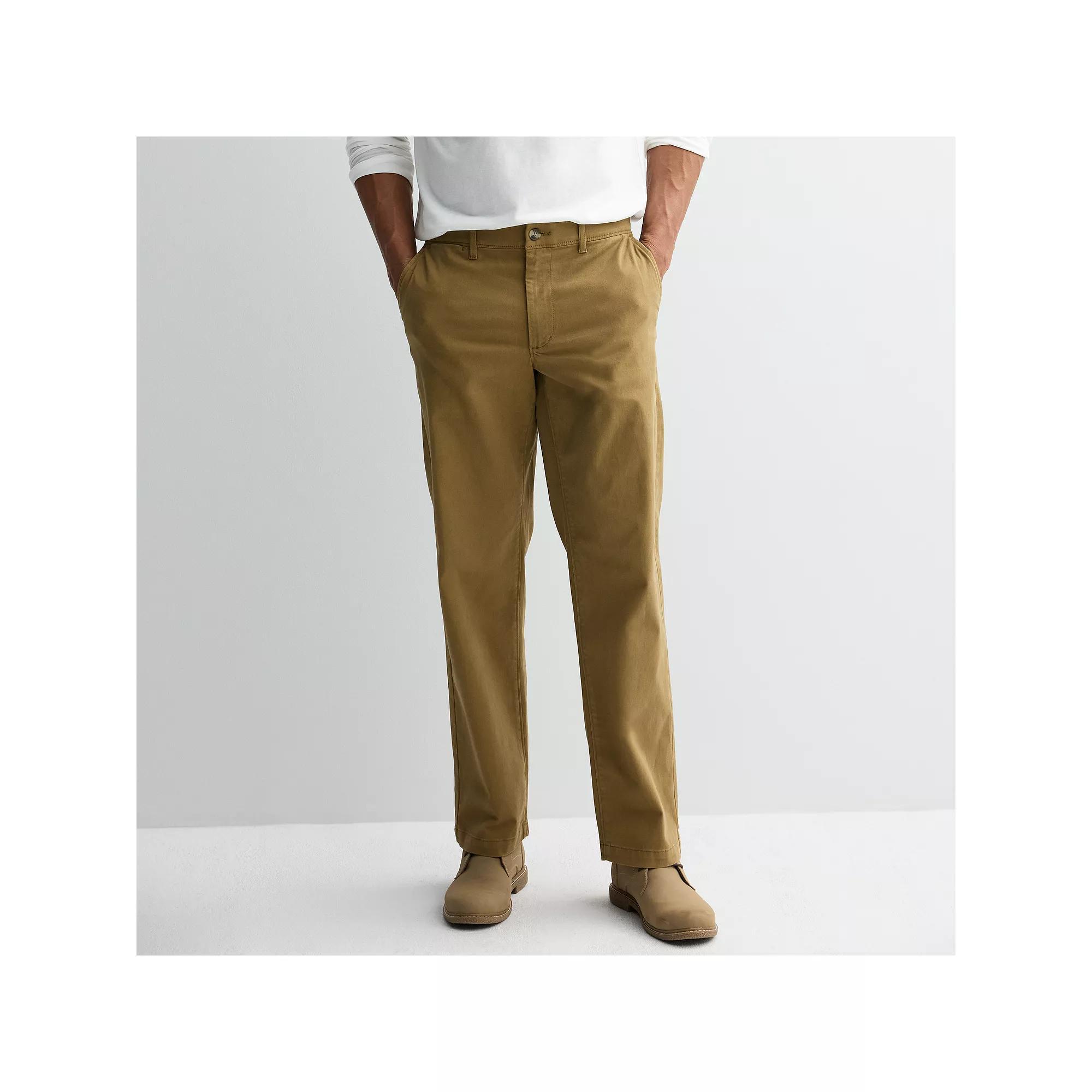 Men's Sonoma Goods For Life® Relaxed Chino Pants, Size: 30X30, Dark Kaki Product Image