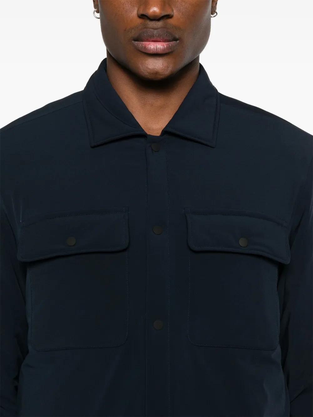 HUGO BOSS Men's Padded Snap-front Overshirt In Dark Blue Product Image