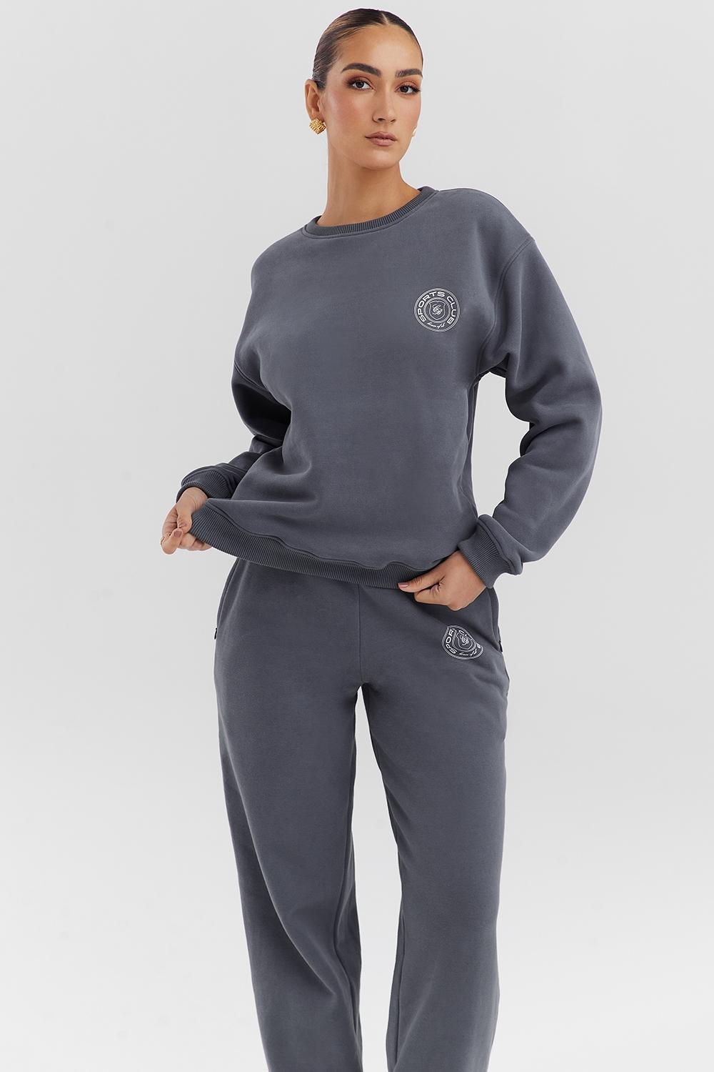 Haze Slate Crew Neck Sweatshirt Product Image