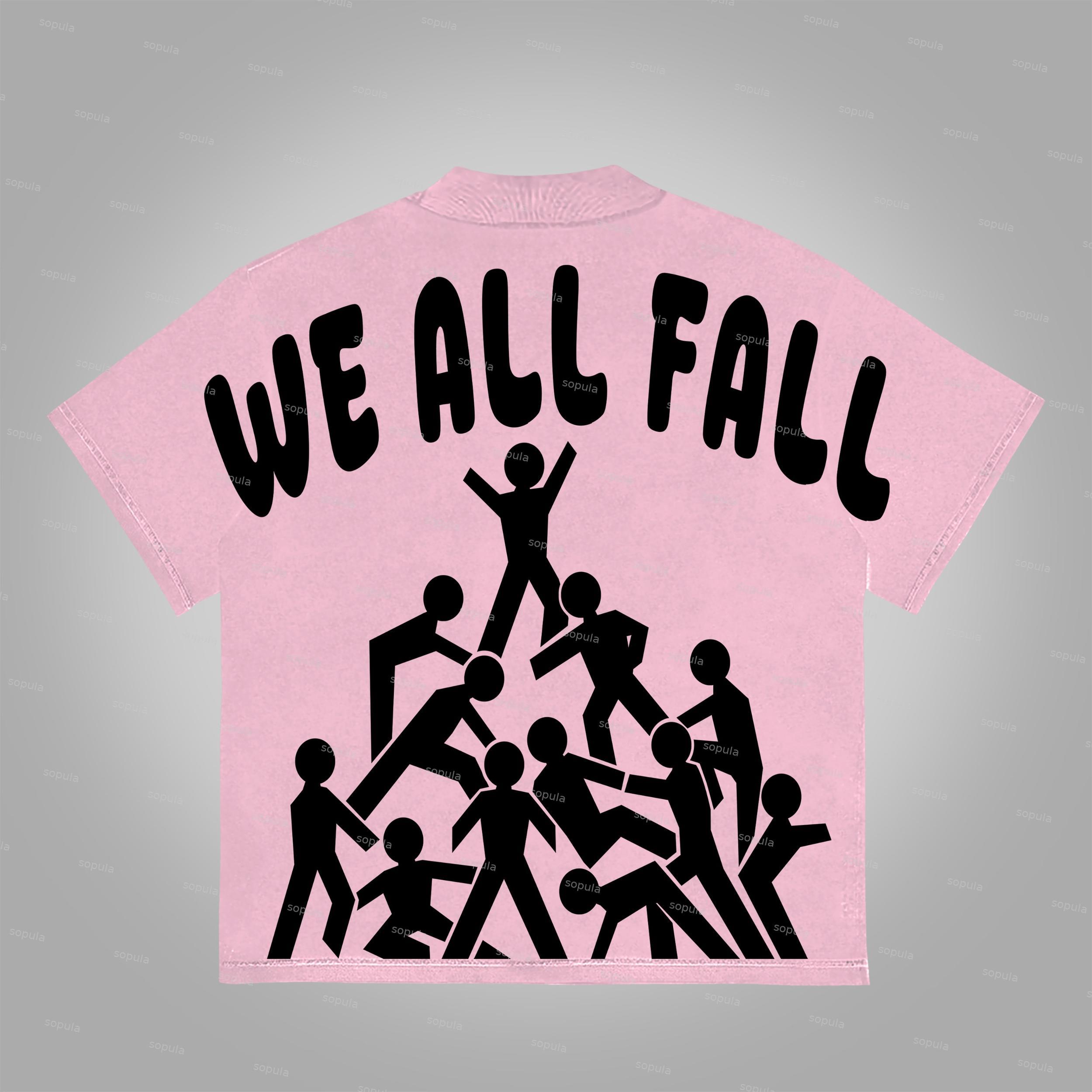Sopula We All Fall Desire Fallen Graphics Print Cotton T-Shirt Product Image