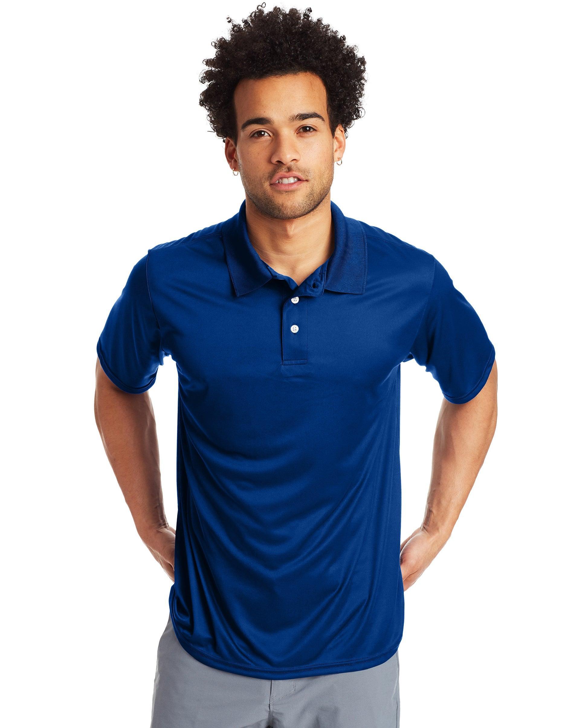Hanes Sport Cool DRI Mens Performance Polo Deep Royal L Product Image