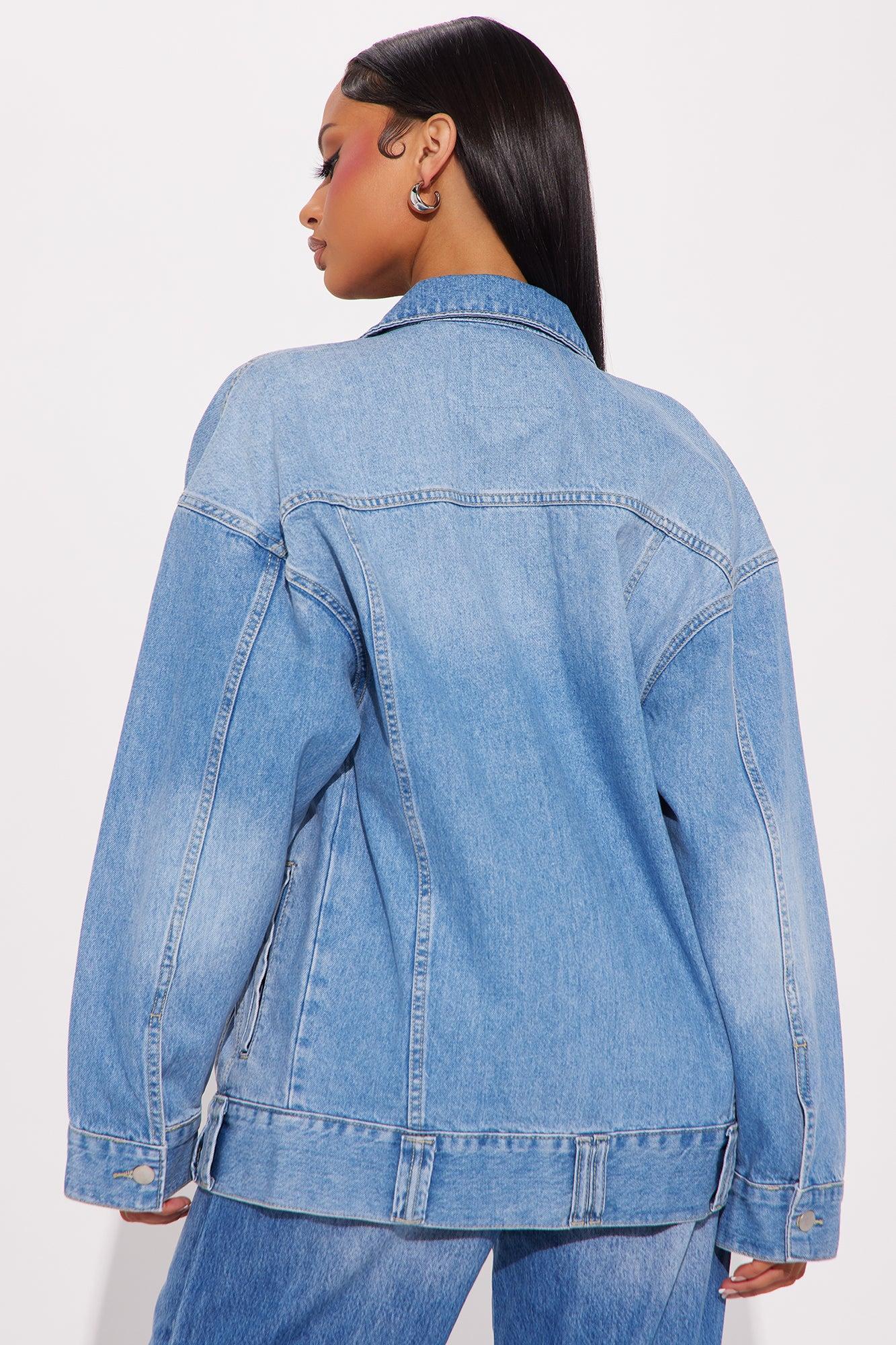 Maliyah Oversized Denim Jacket - Medium Wash Product Image