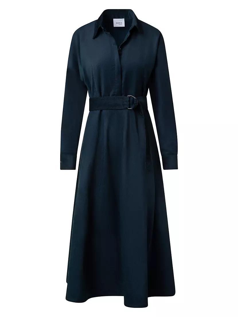 Womens Cotton-Blend Corduroy Midi-Shirtdress Product Image