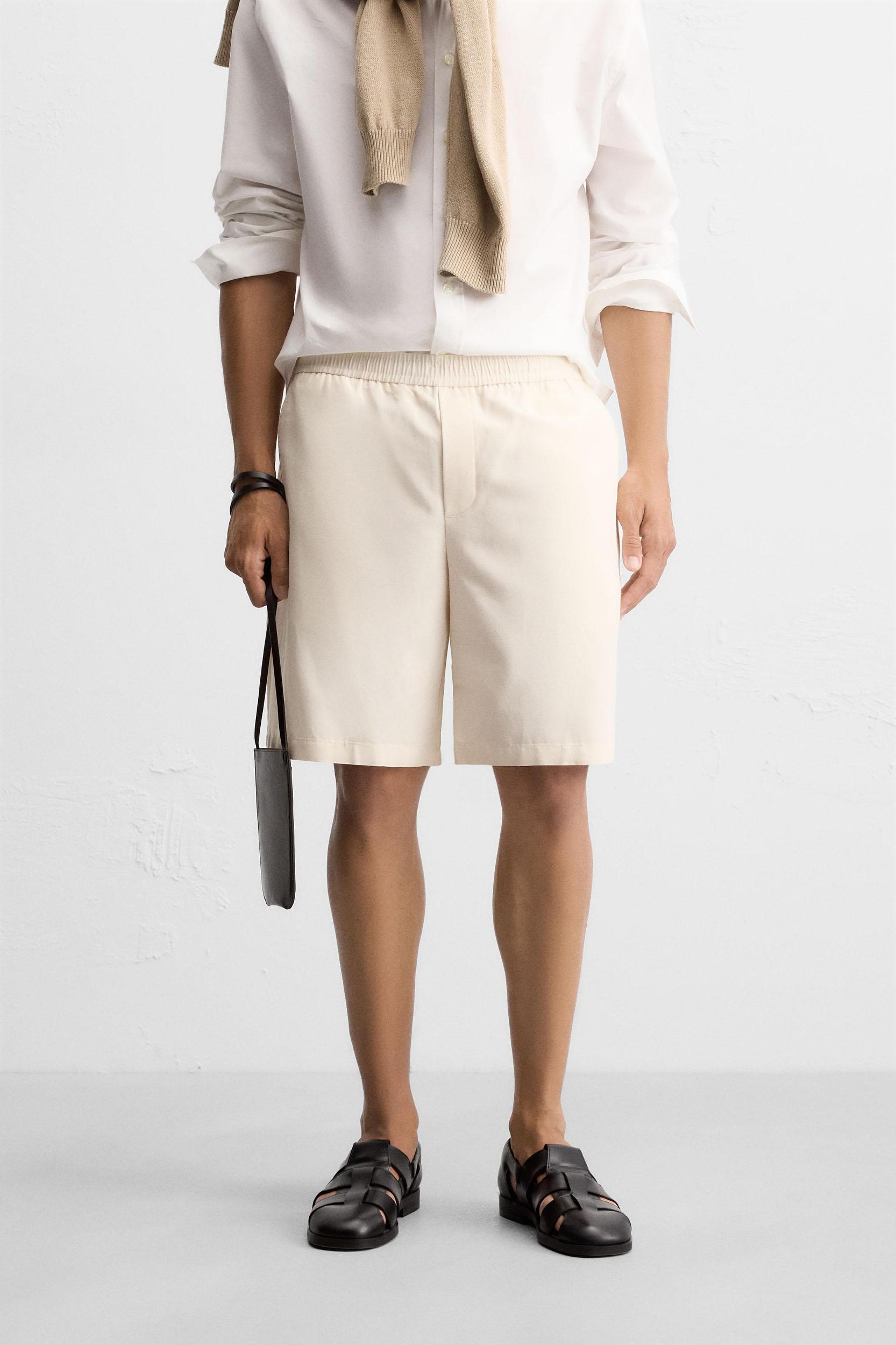 TEXTURED REGULAR FIT SHORTS Product Image