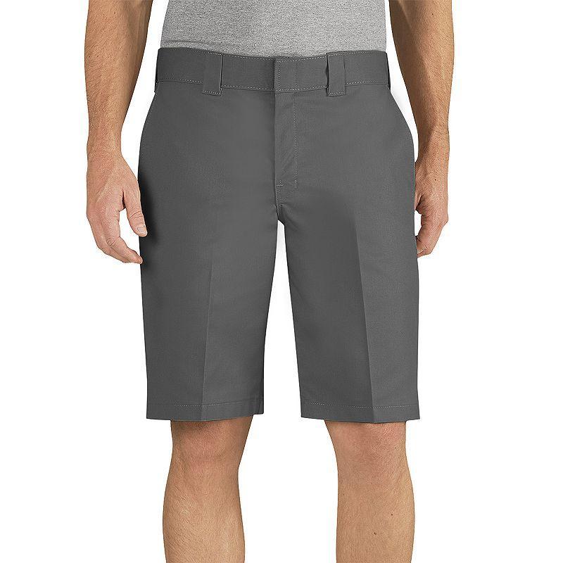 Men's Dickies Slim-Fit Flat-Front Work Shorts, Size: 36, Grey Gray Product Image