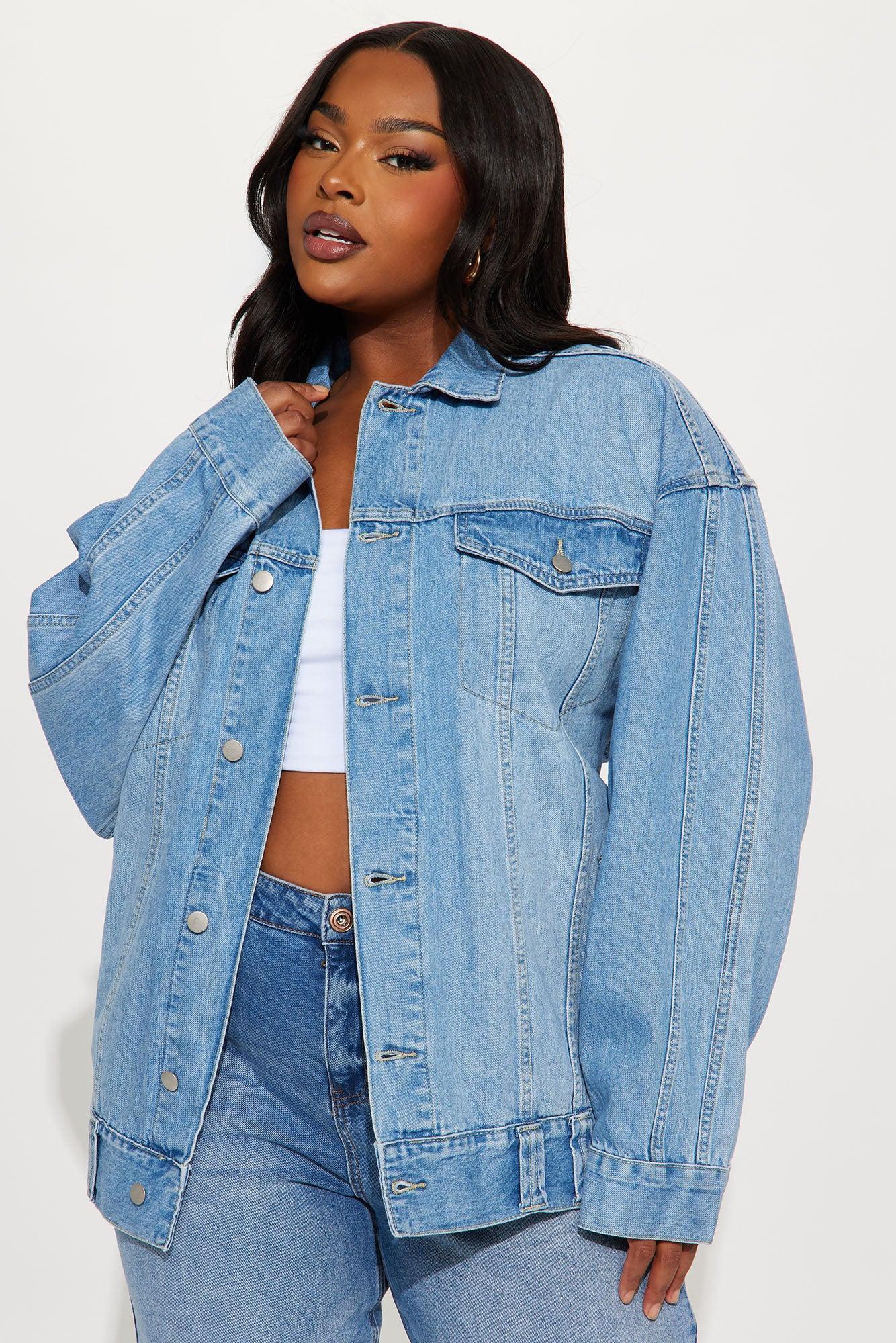 Maliyah Oversized Denim Jacket - Medium Wash Product Image