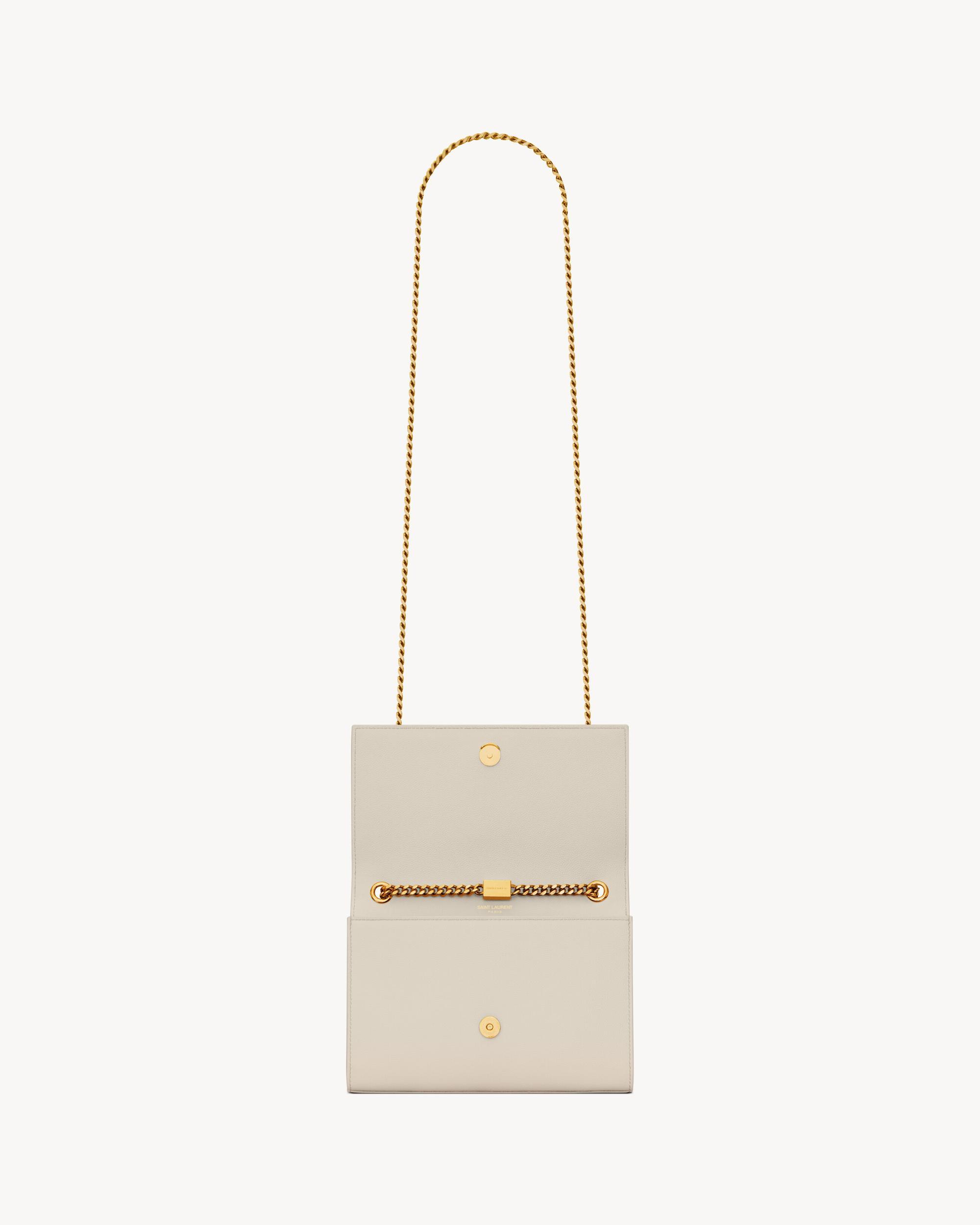 UPTOWN CHAIN WALLET IN GRAIN DE POUDRE EMBOSSED LEATHER Product Image