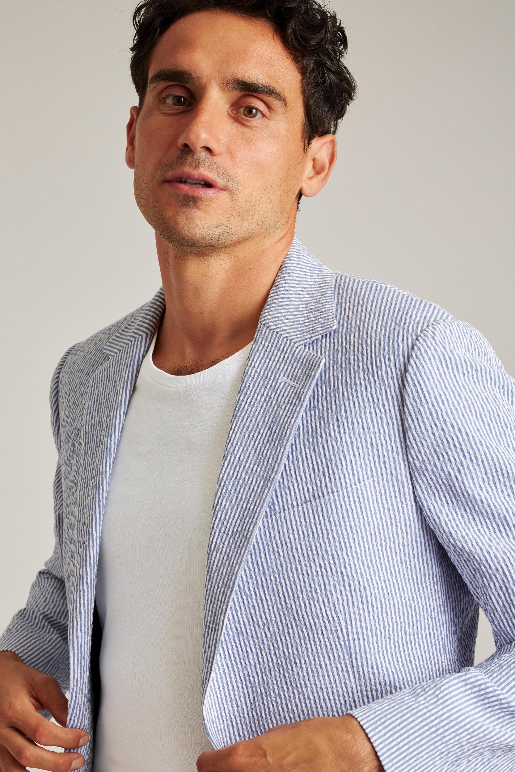 Italian Stretch Seersucker Suit Jacket Product Image