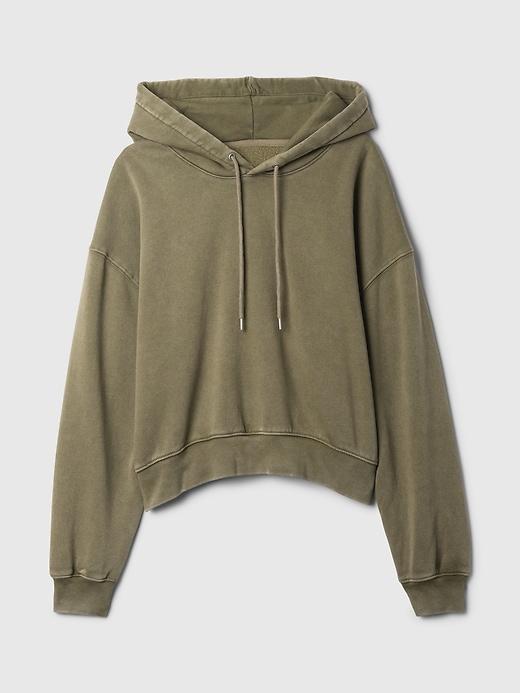 VintageSoft Cropped Camo Hoodie Product Image