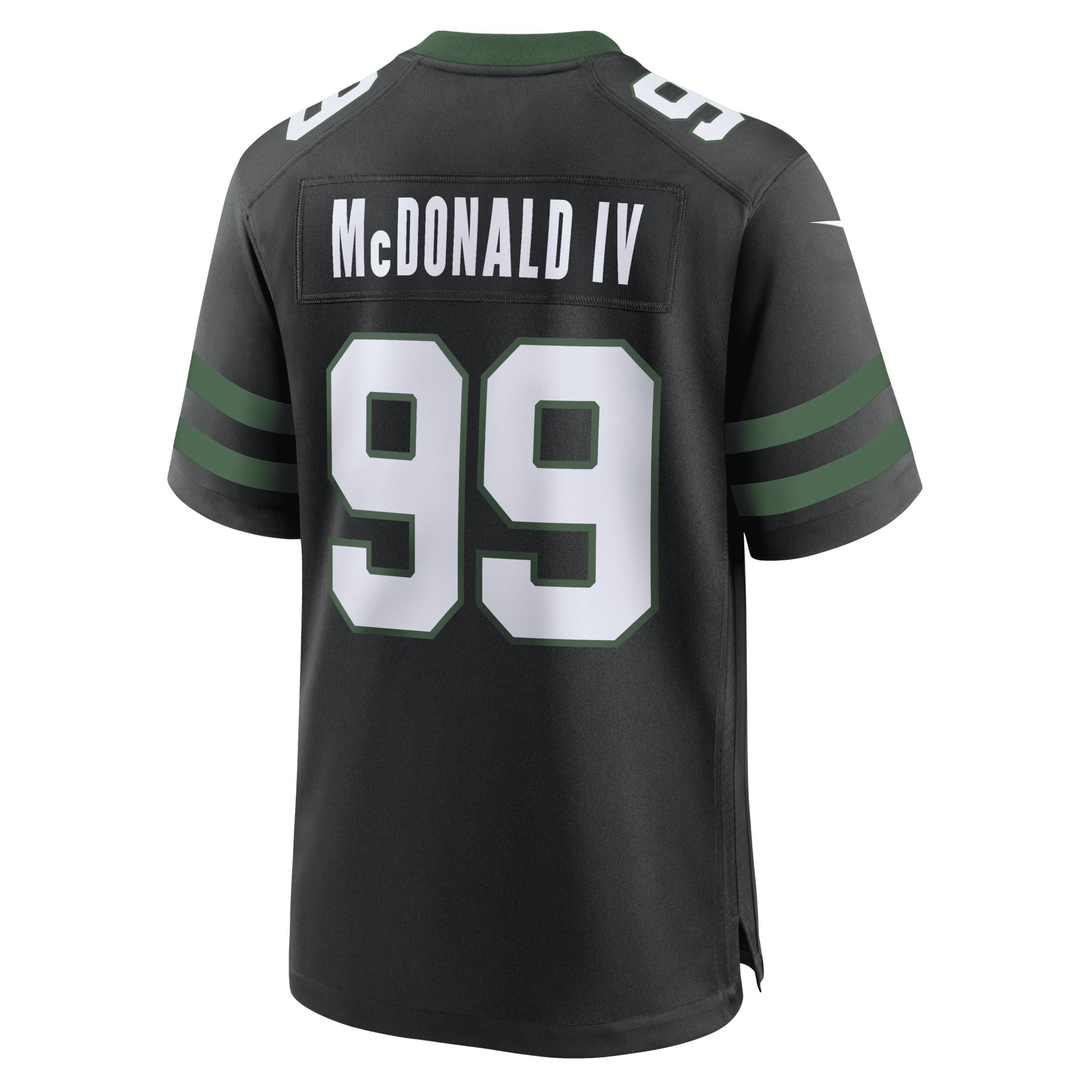 Men's Nike Will McDonald IV Legacy Black New York Jets Alternate Game Jersey, Size: XL Product Image