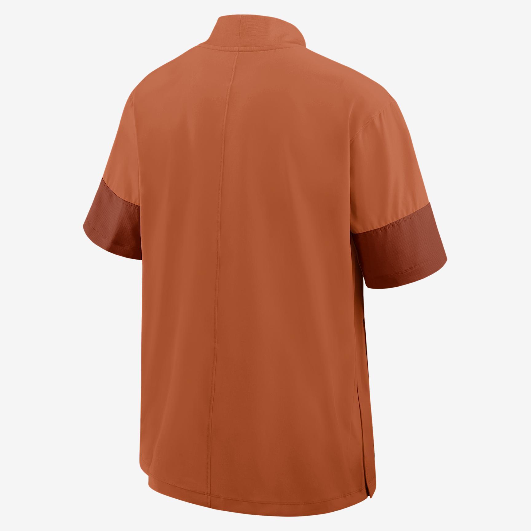 Texas Sideline Coach Nike Men's College 1/2-Zip Short-Sleeve Jacket Product Image