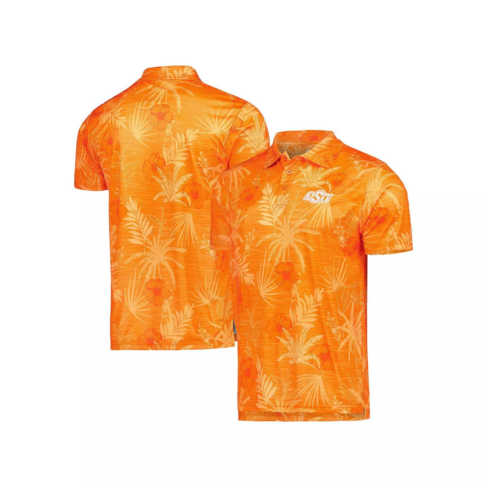 Men's Colosseum Orange Oklahoma State Cowboys Palms Team Polo, Size: Large Product Image