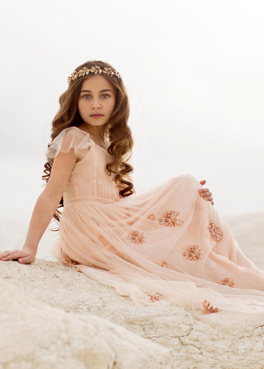 Kristine Dress in Blush Girls Product Image