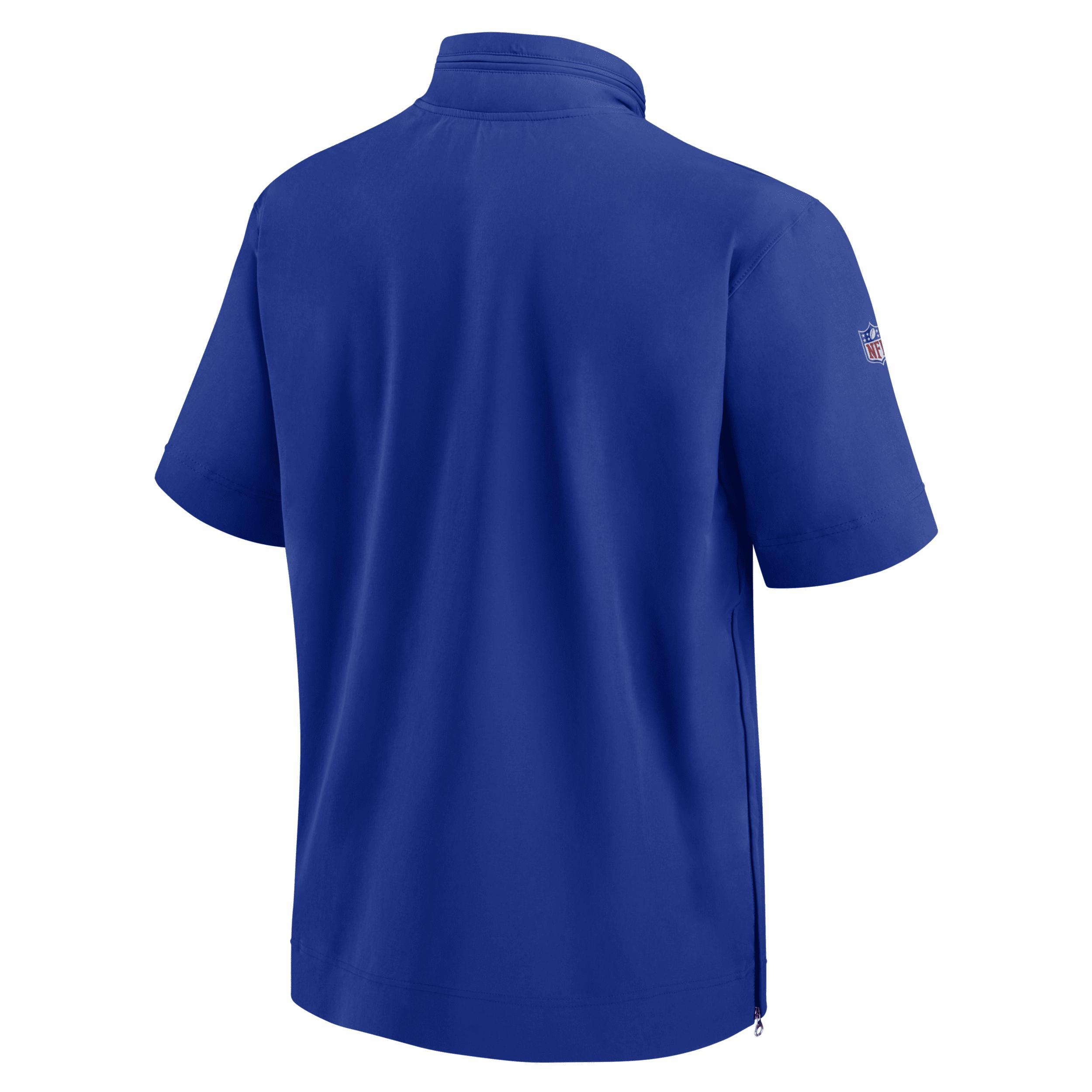 Indianapolis Colts Sideline Coach Nike Mens NFL 1/2-Zip Short-Sleeve Hooded Jacket Product Image