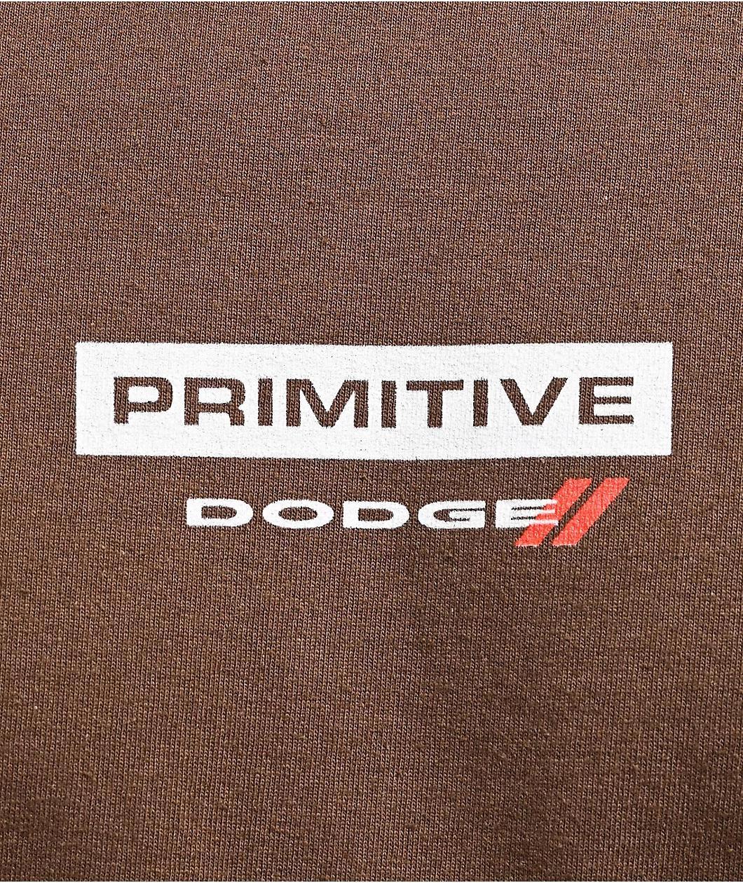 Primitive x Dodge Burnout Brown T-Shirt Product Image