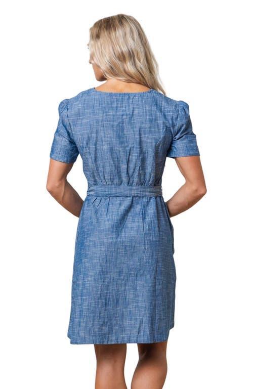 Hope & Henry Women's Organic Button Front Chambray Dress in Blue Chambray at Nordstrom, Size 6 Product Image