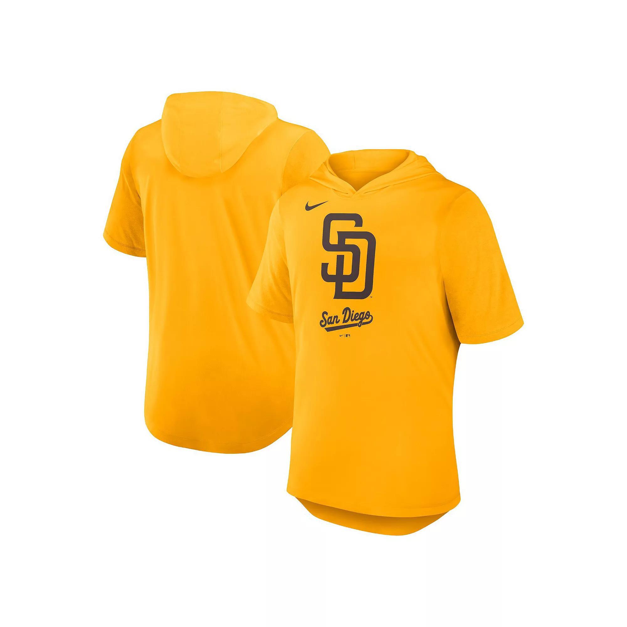 Men's Nike Gold San Diego Padres Tri-Blend Hoodie T-Shirt, Size: Small Product Image
