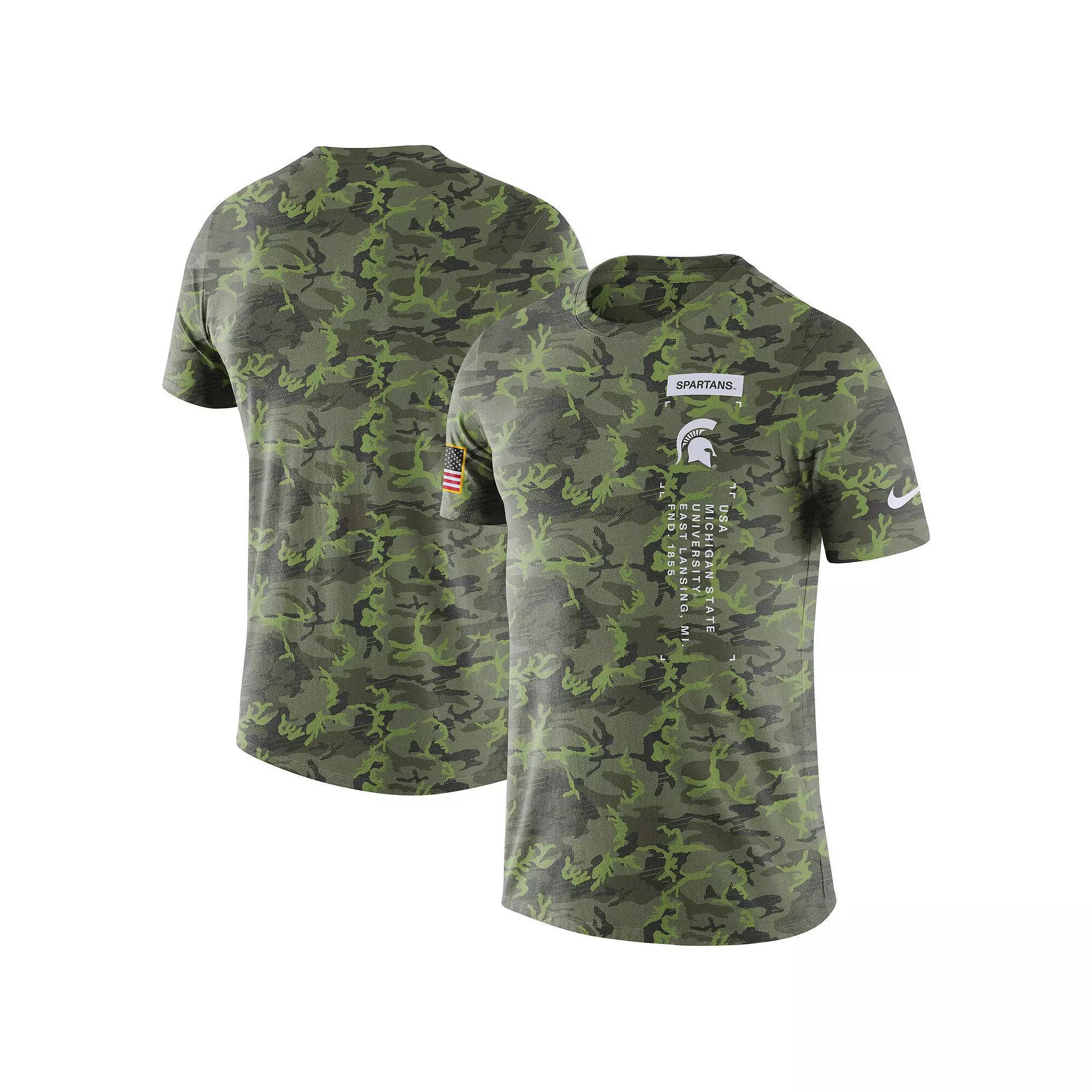 Men's Nike Camo Michigan State Spartans Military T-Shirt, Size: 2XL, Green Product Image