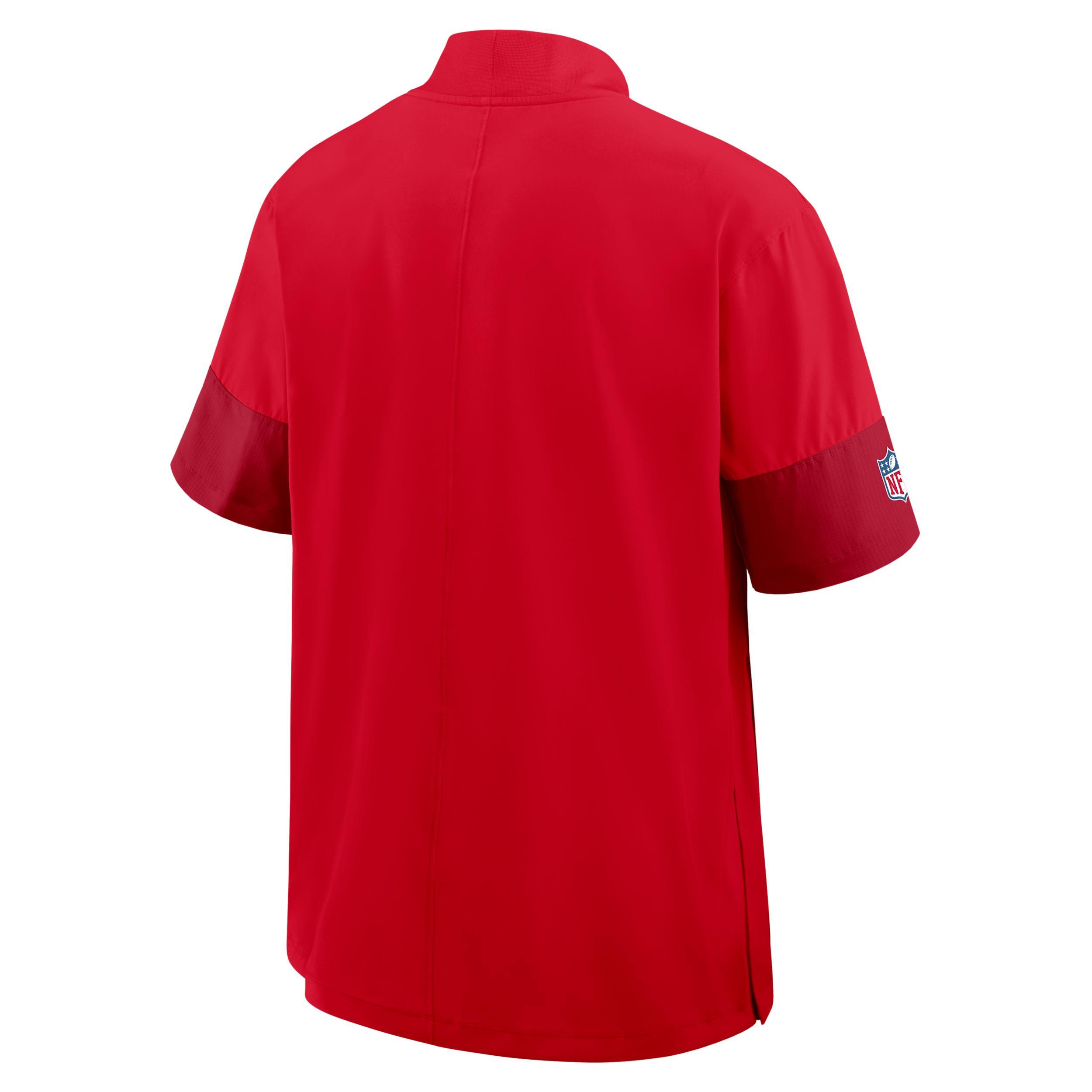 Green Bay Packers Sideline Coach Nike Men's NFL 1/2-Zip Short-Sleeve Jacket Product Image