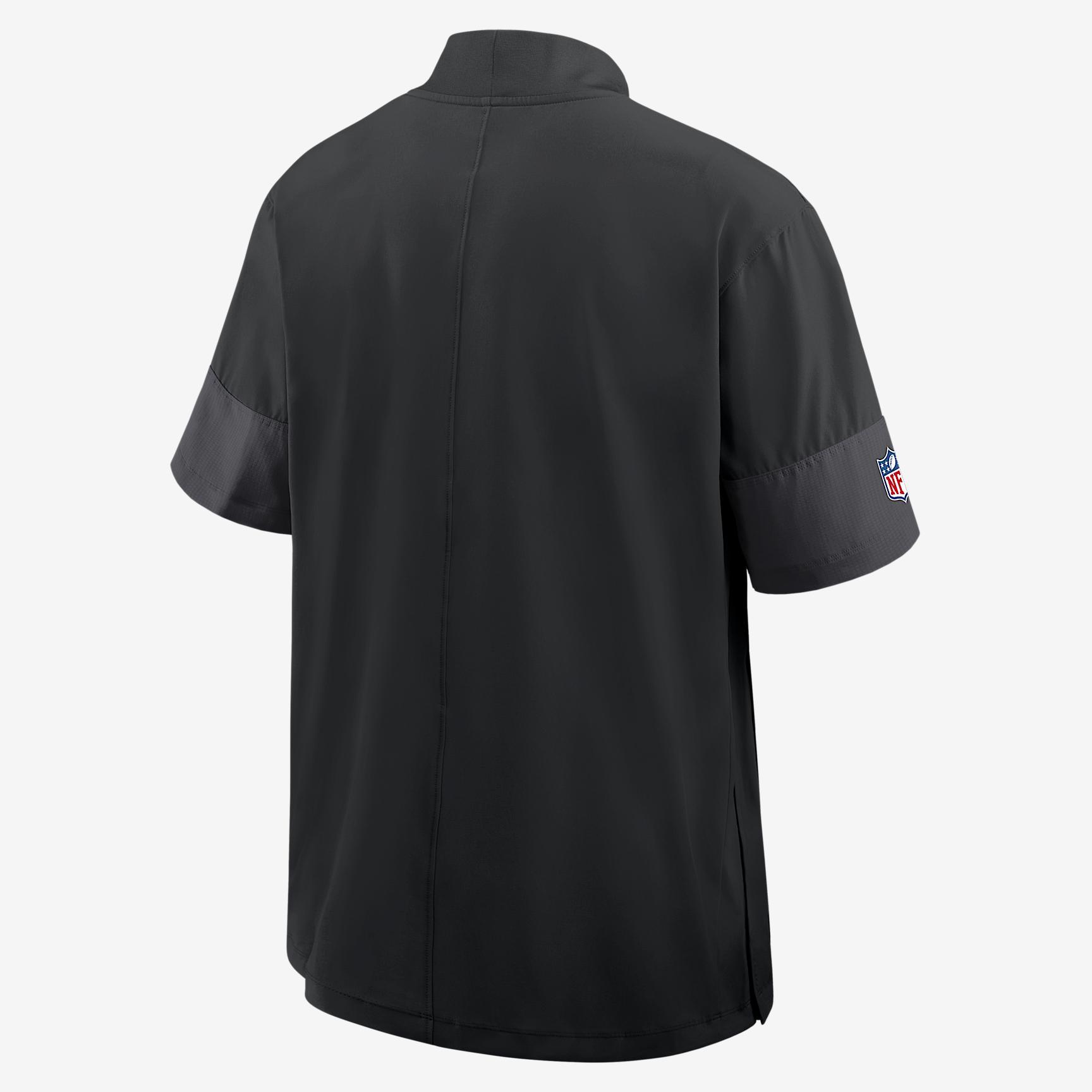 New Orleans Saints Sideline Coach Men's Nike NFL 1/2-Zip Short-Sleeve Hooded Jacket Product Image