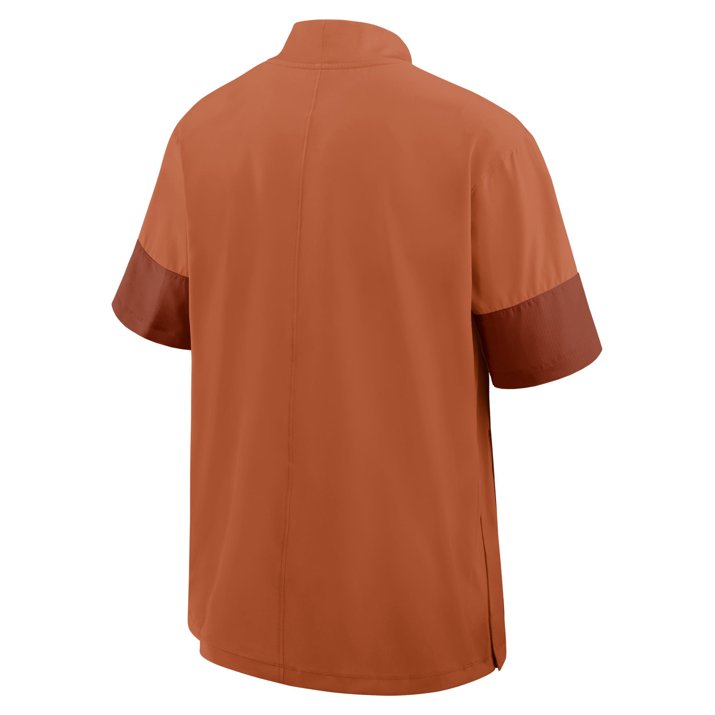 Texas Sideline Coach Nike Men's College 1/2-Zip Short-Sleeve Jacket Product Image